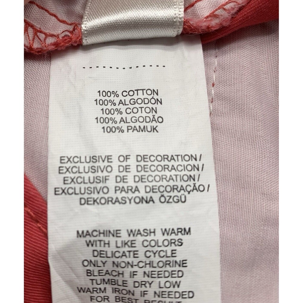 Original Penguin Chino Shorts Mens 34 Red Solid Cotton Embroidered Logo Casual - Picture 6 of 7
